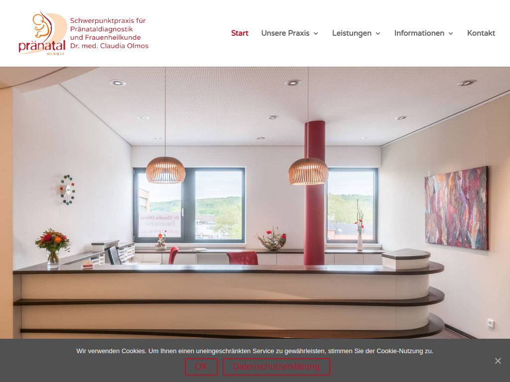 Website von Frauenärztin Dr. med. Claudia Olmos in Hennef