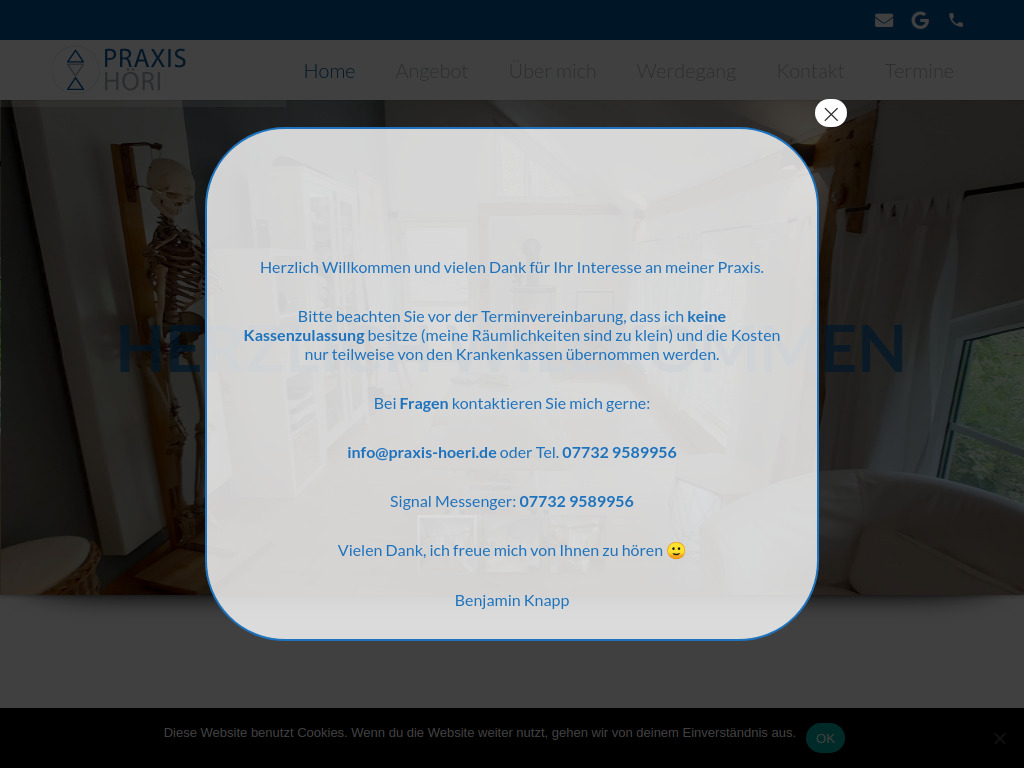 Website von Benjamin Knapp in Moos-Bankholzen