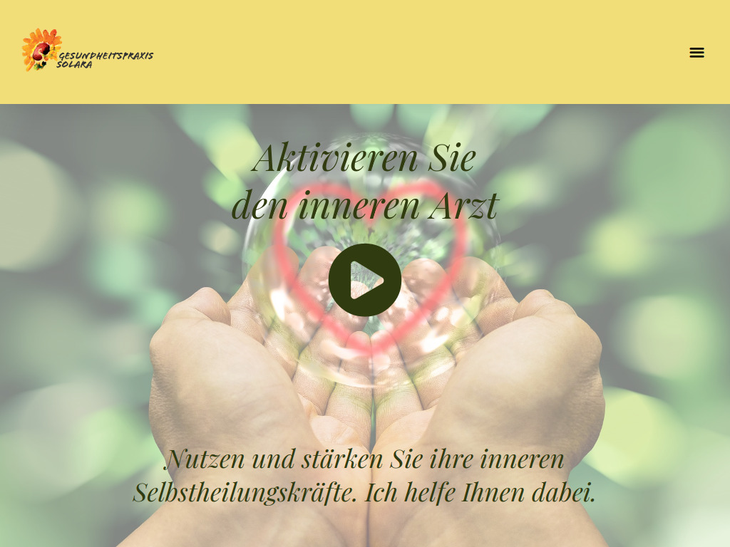 Website von Gesundheitspraxis Solara in Teufen