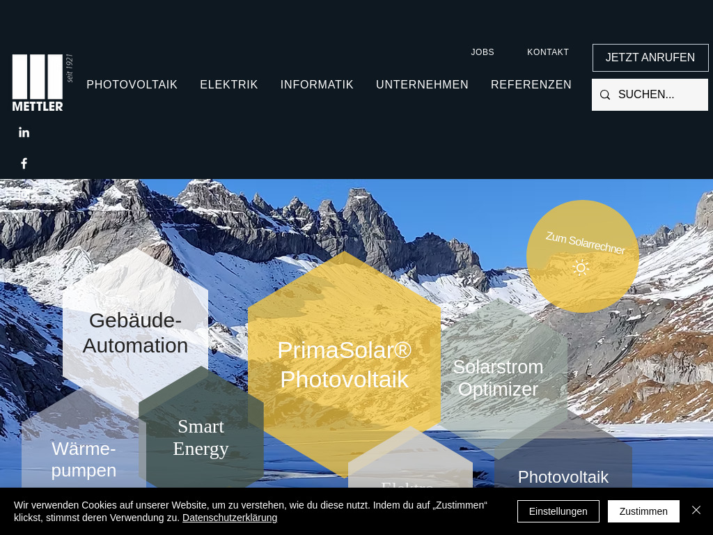 Website von Adrian Mettler AG in Benken