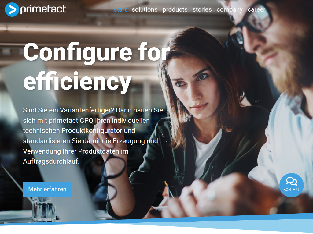 Website von Primefact GmbH in Melle