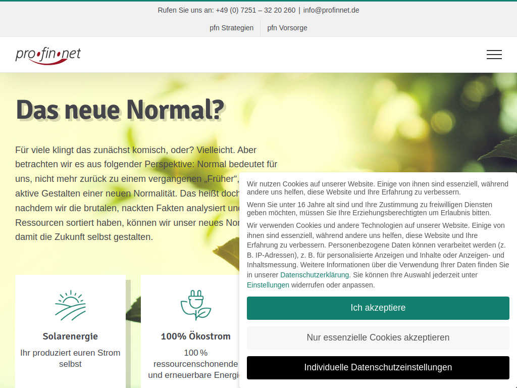 Website von profinnet oHG in Forst