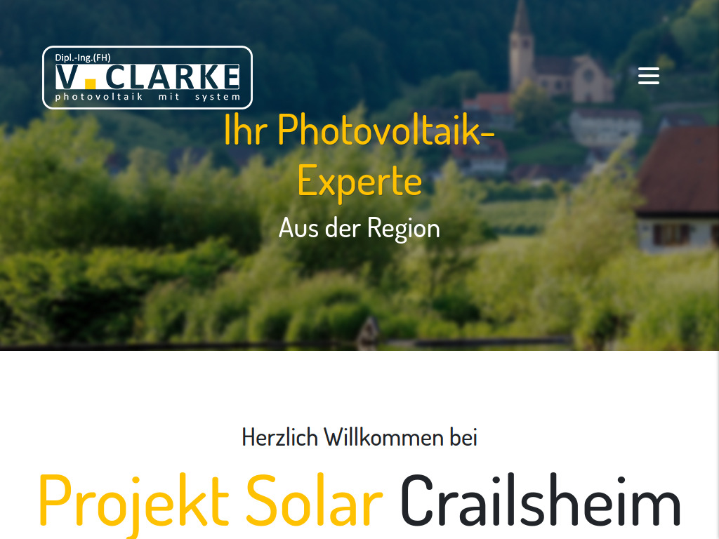 Website von Projekt Solar Crailsheim in Crailsheim
