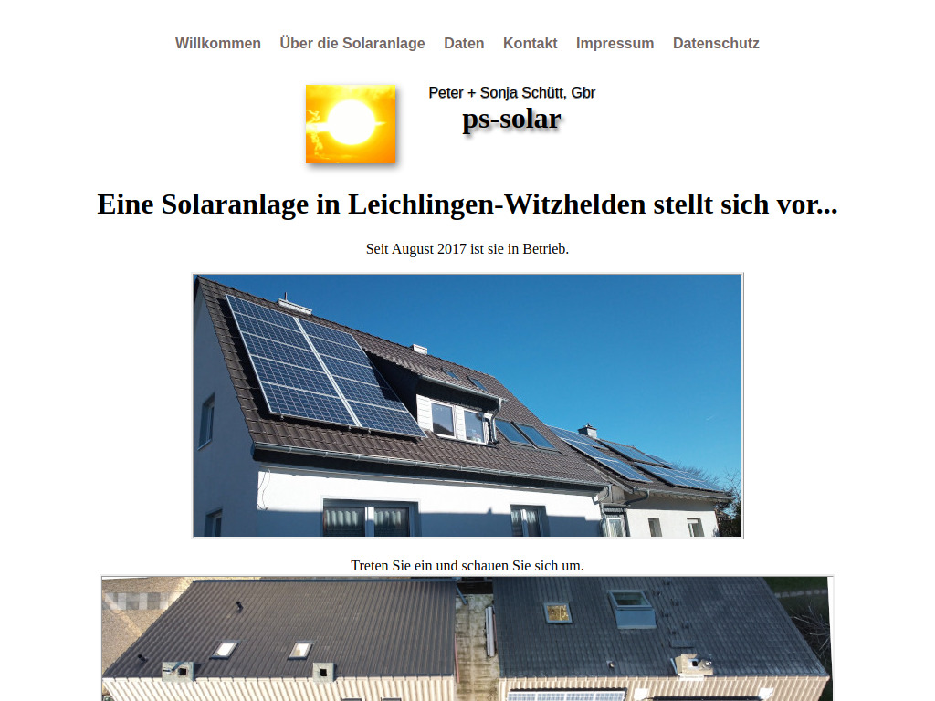 Website von Peter + Sonja Schütt, Gbr in Leichlingen