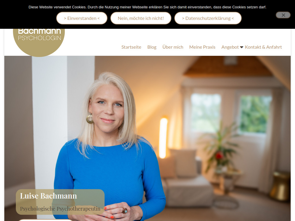 Website von Dipl.-Psych. Luise Bachmann in Krefeld
