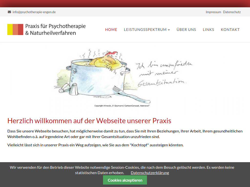 Website von Praxisgemeinschaft Folke Hartwig / Anette Bauer-Hartwig in Engen
