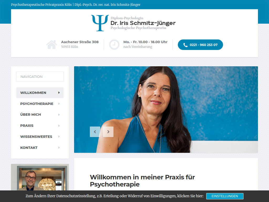 Website von Iris Dr. Schmitz-Jünger in Köln