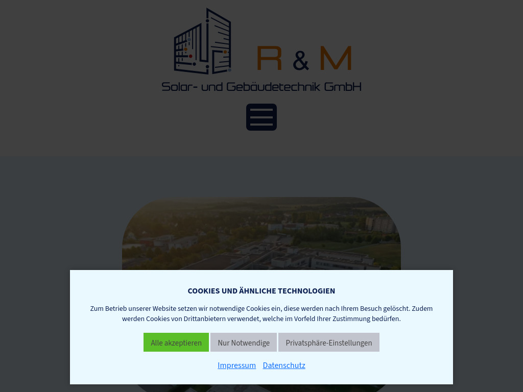 Website von R&M Solar- und Gebäudetechnik GmbH in Erfurt