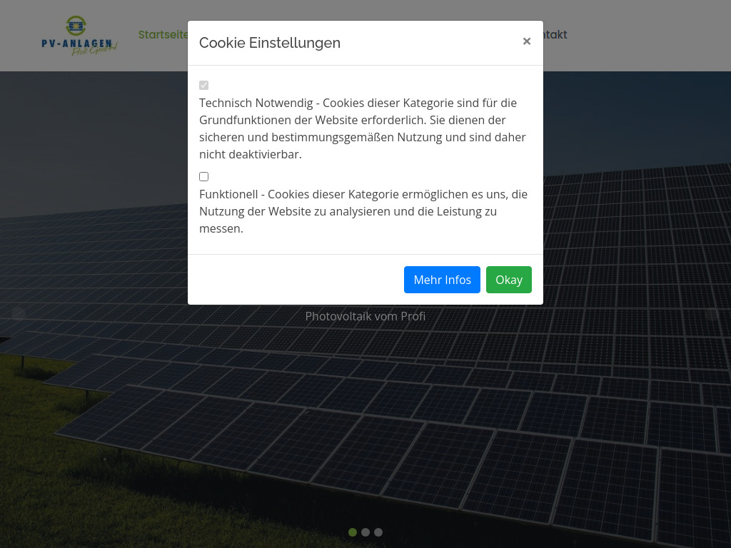 Website von PV-Anlagen-Profi GmbH in Heek