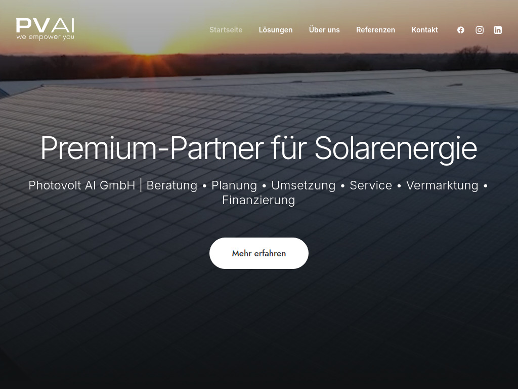 Website von Photovolt AI GmbH in Neu-Isenburg