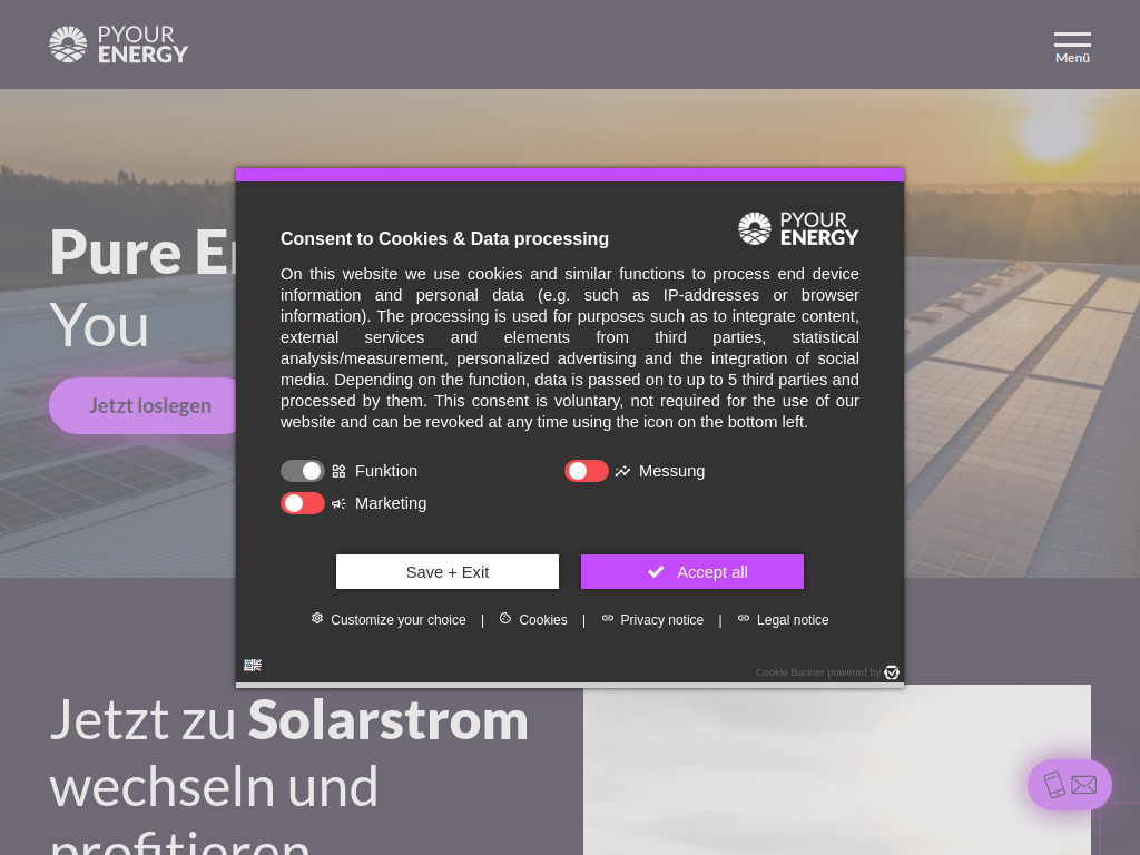 Website von PYOUR ENERGY GmbH in Köln