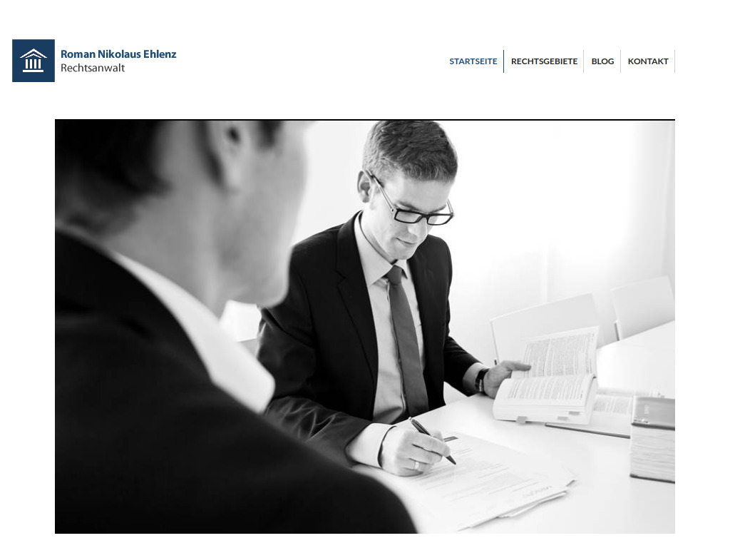 Website von Rechtsanwalt Roman Nikolaus Ehlenz in Bonn