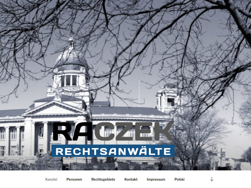 Website von RACZEK Rechtsanwälte in Hamburg