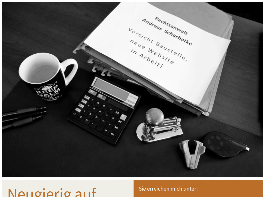 Website von Rechtsanwalt Andreas Scharbatke in Münster