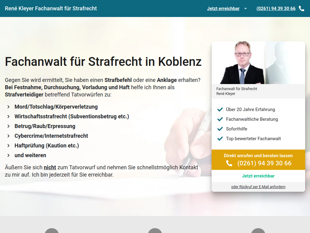 Website von René Kleyer in Koblenz