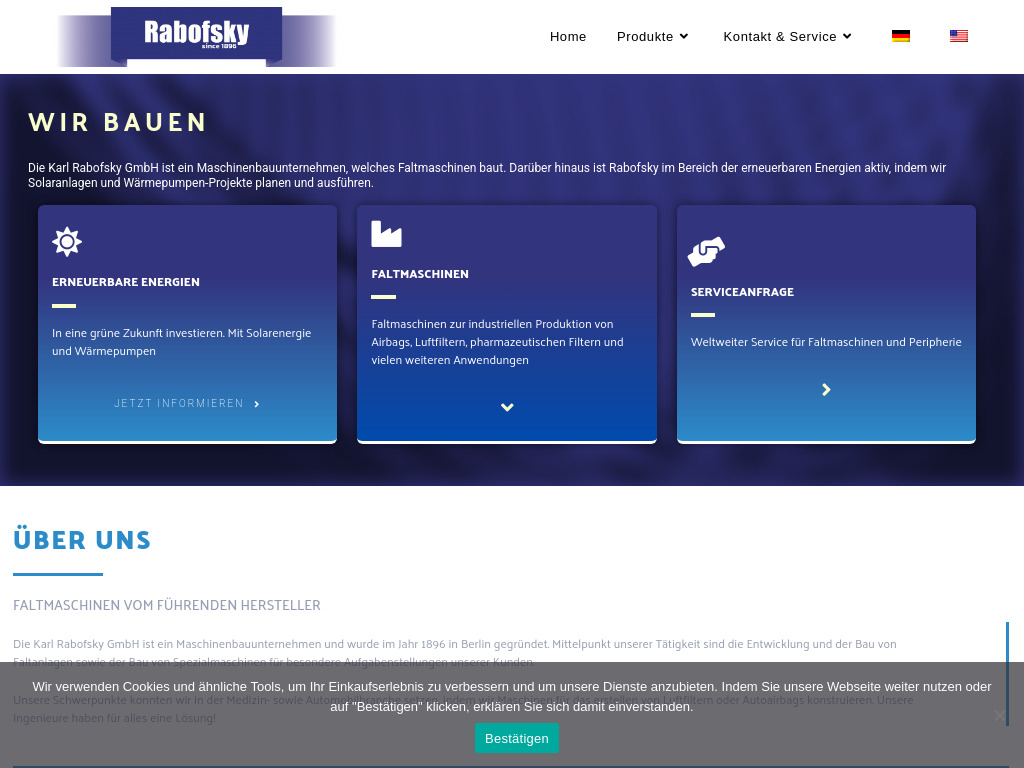 Website von Karl Rabofsky GmbH in Berlin