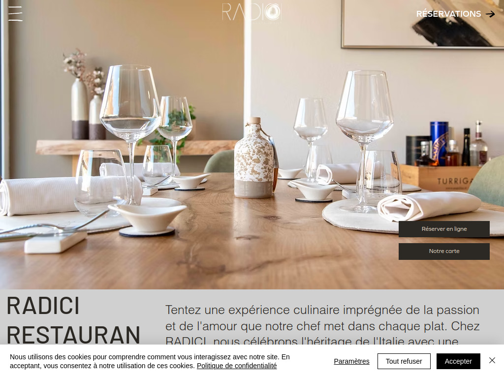 Website von Radici in Penthaz