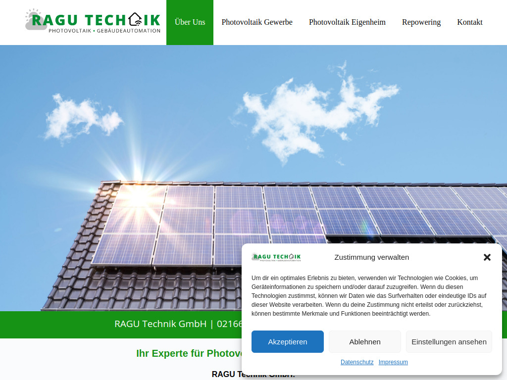 Website von RAGU Technik GmbH in Mönchengladbach