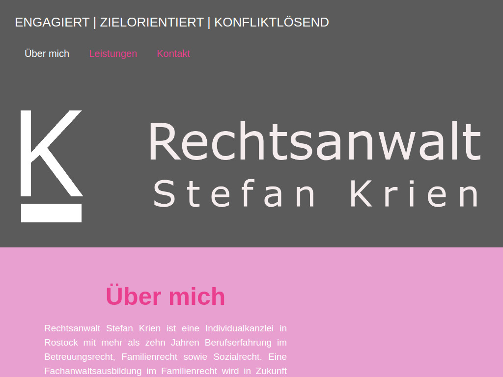 Website von Rechtsanwalt Stefan Krien in Rostock