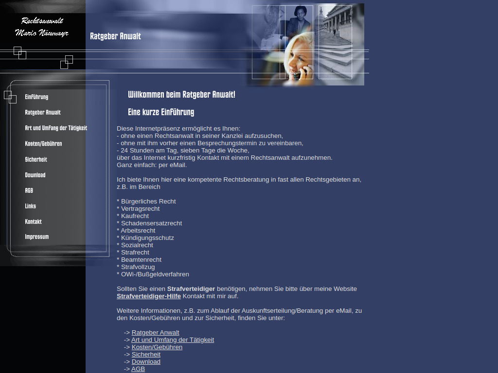 Website von Rechtsanwalt Mario Näumayr in Halle (Saale)