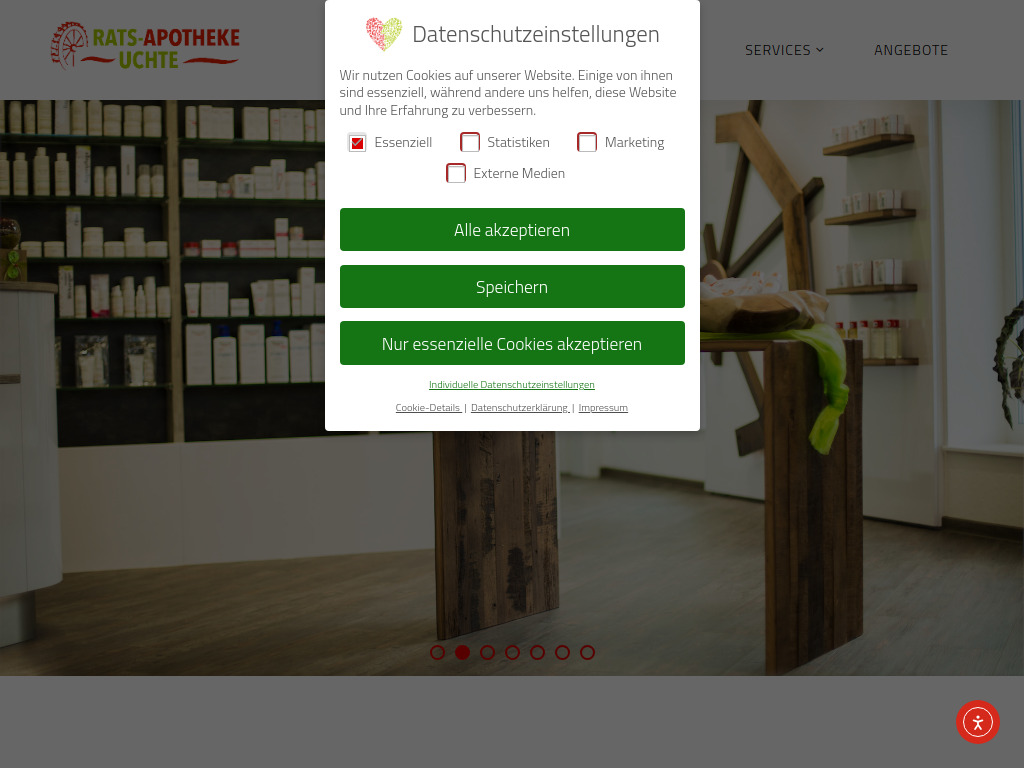 Website von Rats-Apotheke Uchte e.K. in Uchte