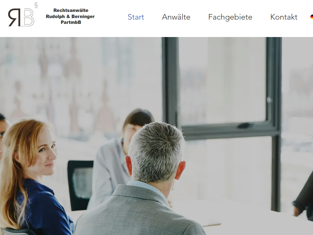 Website von Rechtsanwälte Rudolph & Berninger PartmbB in Kitzingen