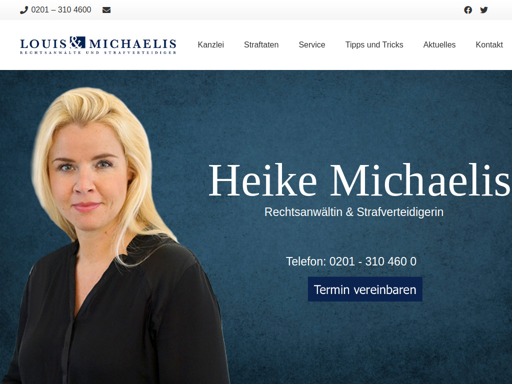 Website von Rechtsanwältin Heike Michaelis in Essen