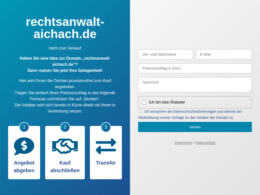 Website von rechtsanwalt-aichach.de wird zum Kauf angeboten!