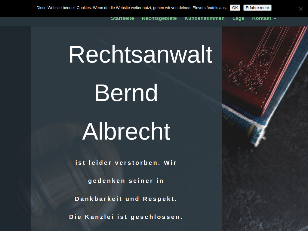 Website von Rechtsanwalt Albrecht Düsseldorf - Vertragsrecht - Erbrecht - Urheberrecht