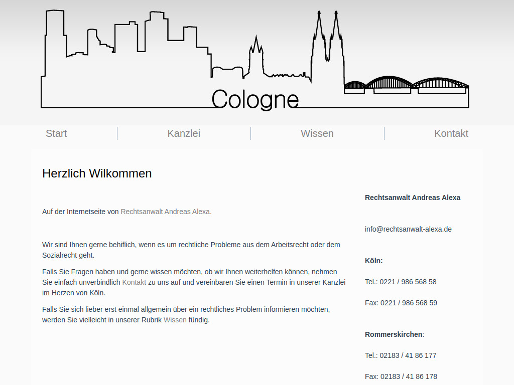Website von Rechtsanwalt Andreas Alexa