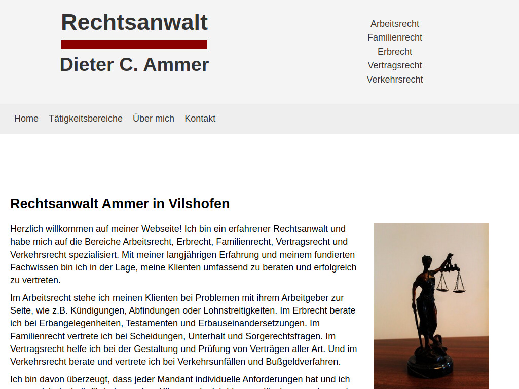 Website von Dieter Christian Ammer in Vilshofen