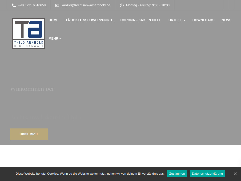 Website von Rechtsanwaltskanzlei Thilo Arnhold