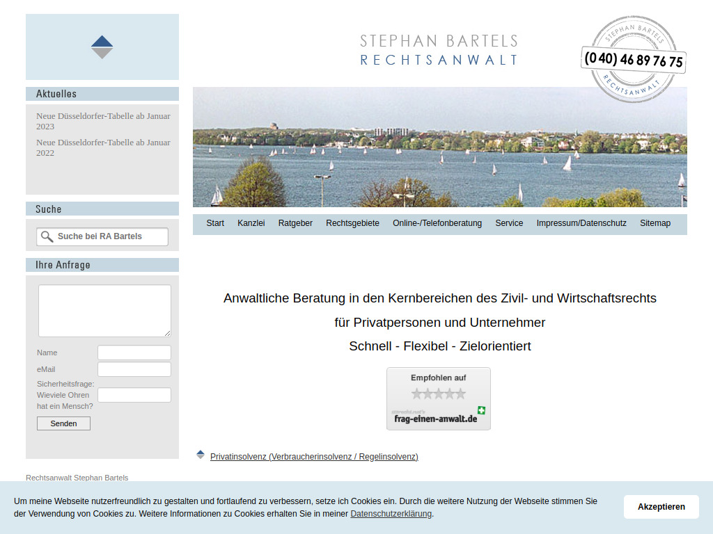 Website von Rechtsanwalt Stephan Bartels