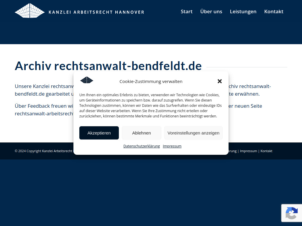 Website von Archiv rechtsanwalt-bendfeldt.de