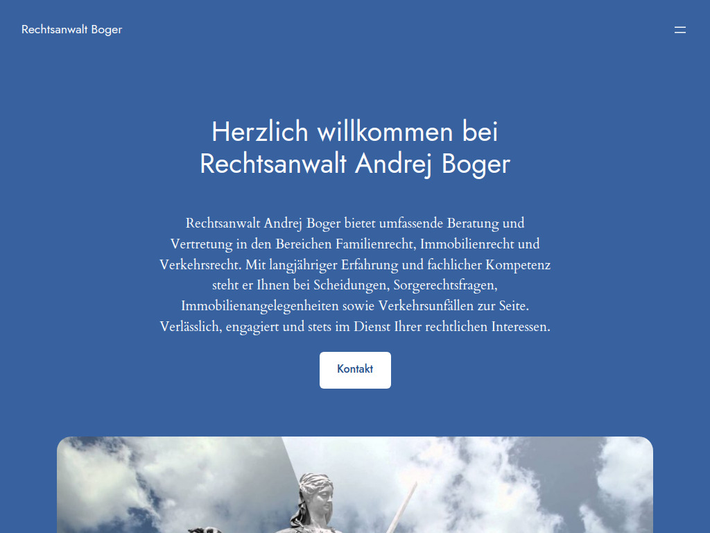 Website von Rechtsanwalt Andrej Boger in Berlin