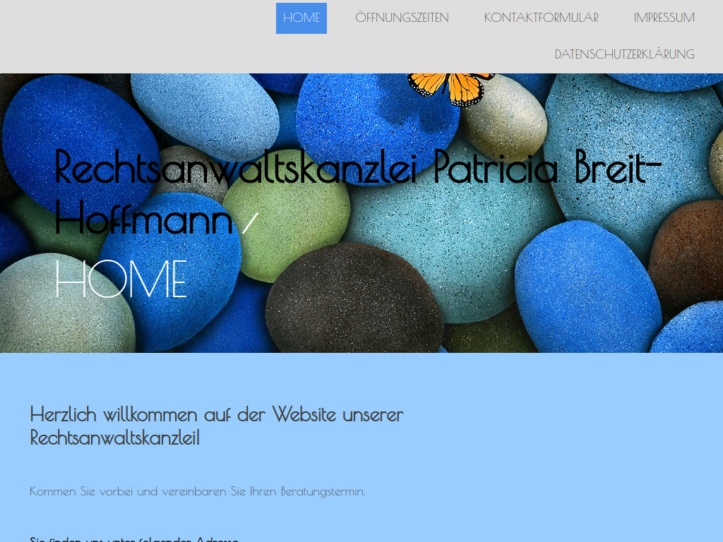 Website von Rechtsanwaltskanzlei Patricia Breit-Hoffmann in Bexbach
