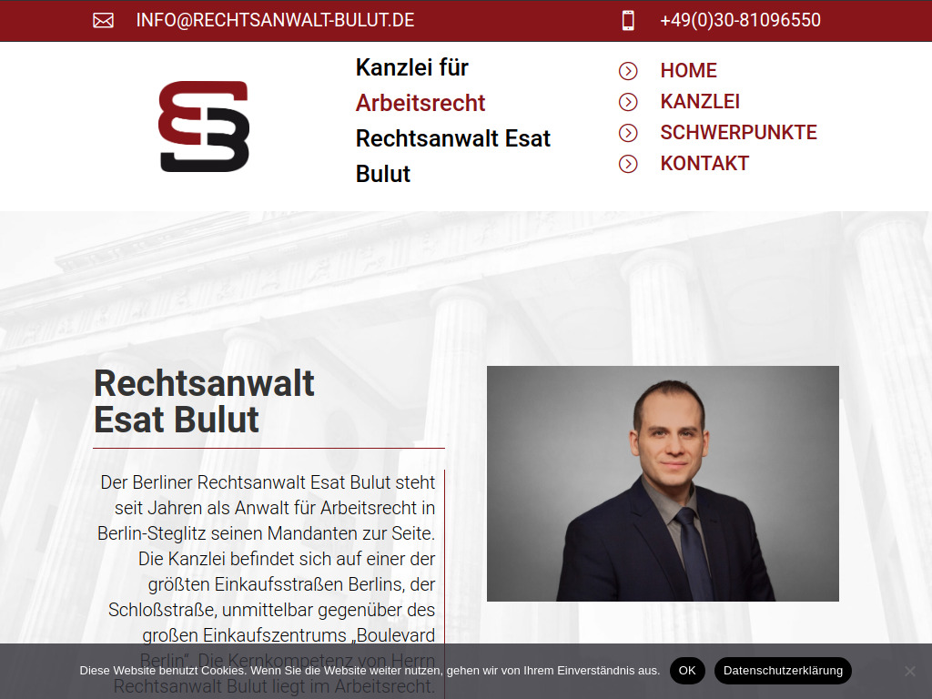Website von Rechtsanwalt Esat Bulut in Berlin