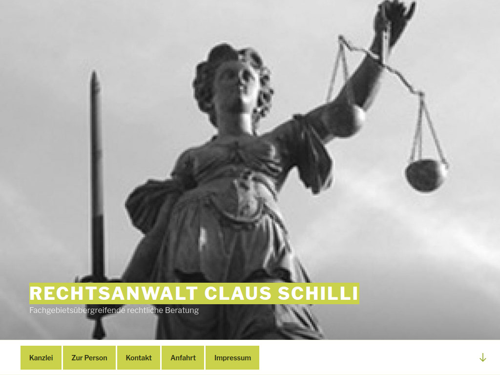 Website von Schilli Anwaltskanzlei in Karlsruhe