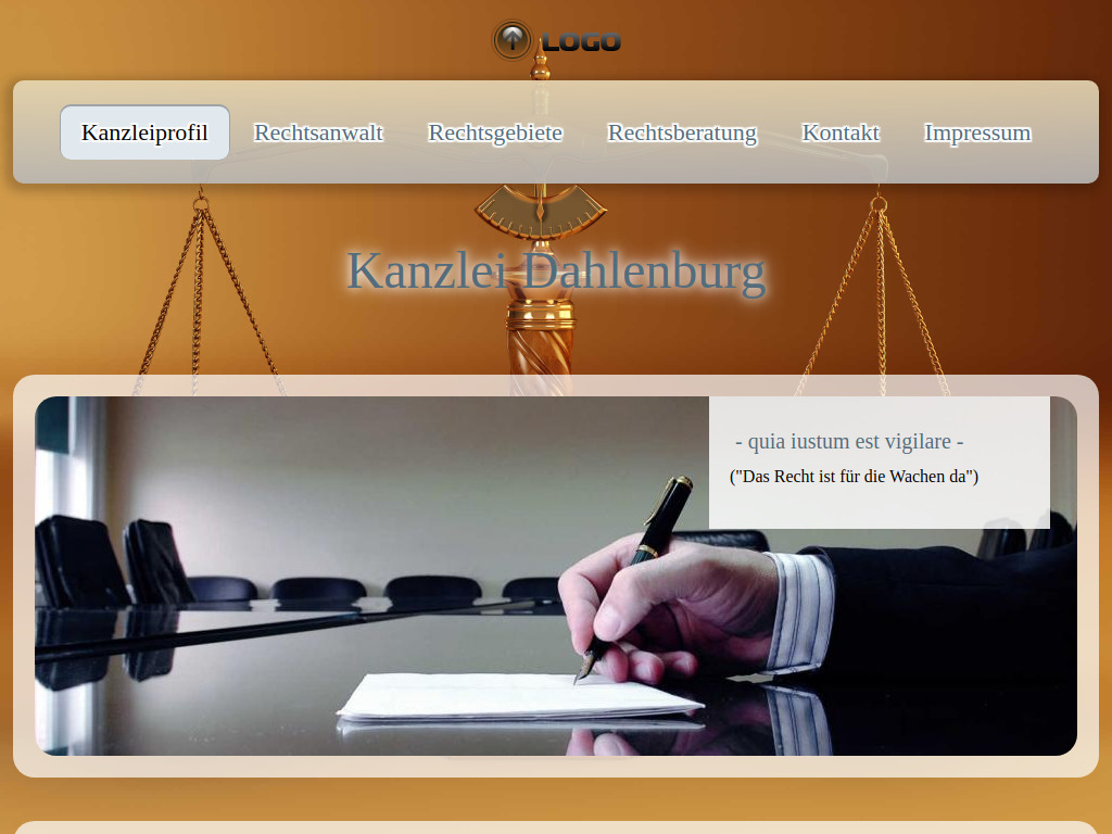 Website von Rechtsanwaltskanzlei Dahlenburg in Kiel