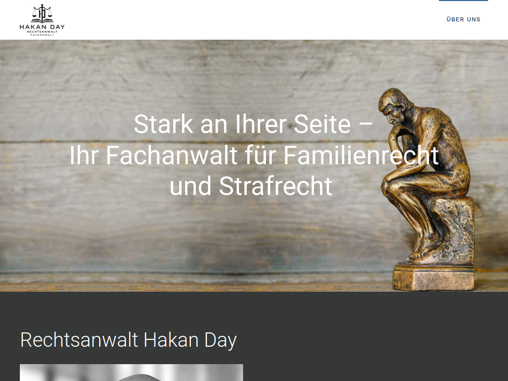Website von Rechtsanwaltskanzlei Hakan Day in Wiesbaden