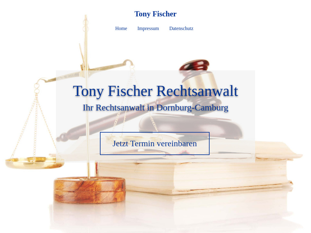 Website von Rechtsanwaltskanzlei Fischer