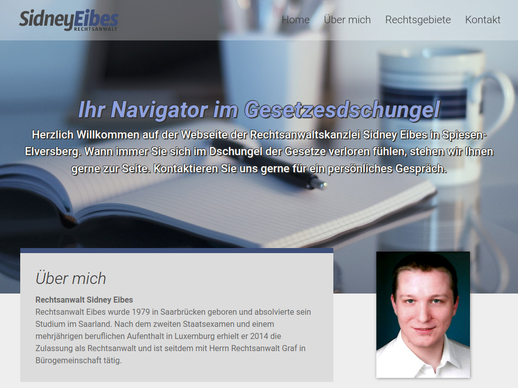 Website von Rechtsanwalt Eibes in Spiesen-Elversberg
