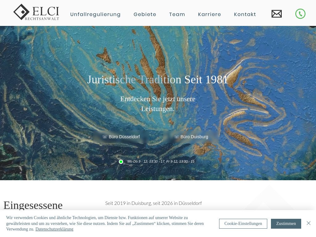 Website von Rechtsanwalt Duisburg & Düsseldorf