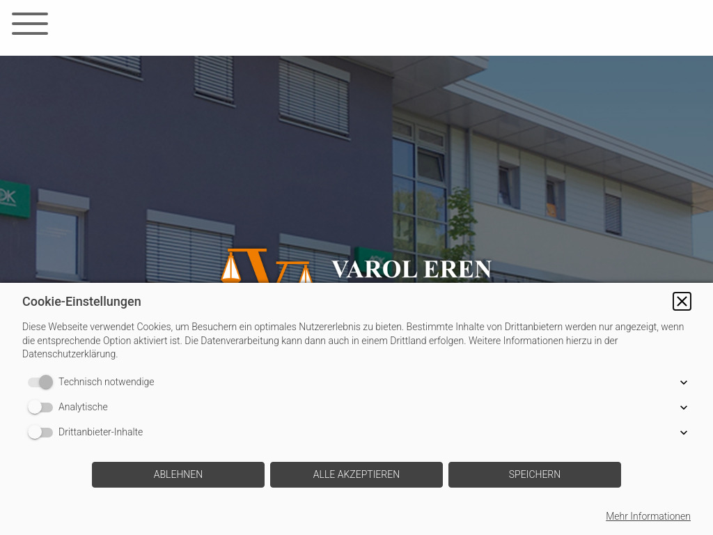 Website von Rechtsanwaltskanzlei Varol Eren in Hückelhoven