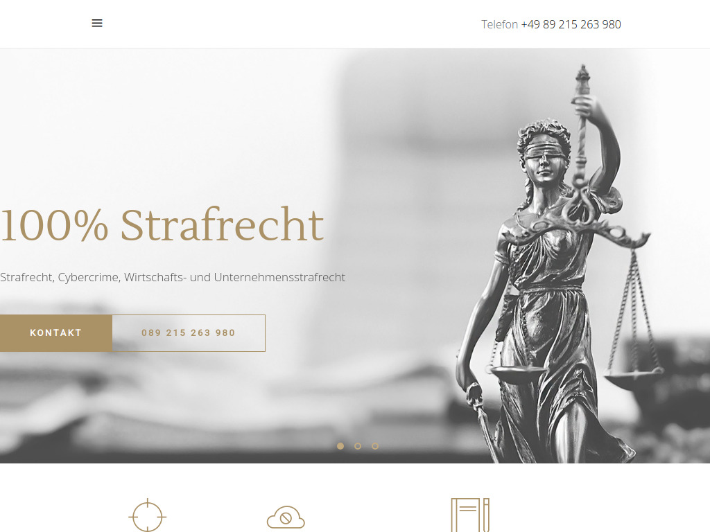Website von erhard.rechtsanwälte in München