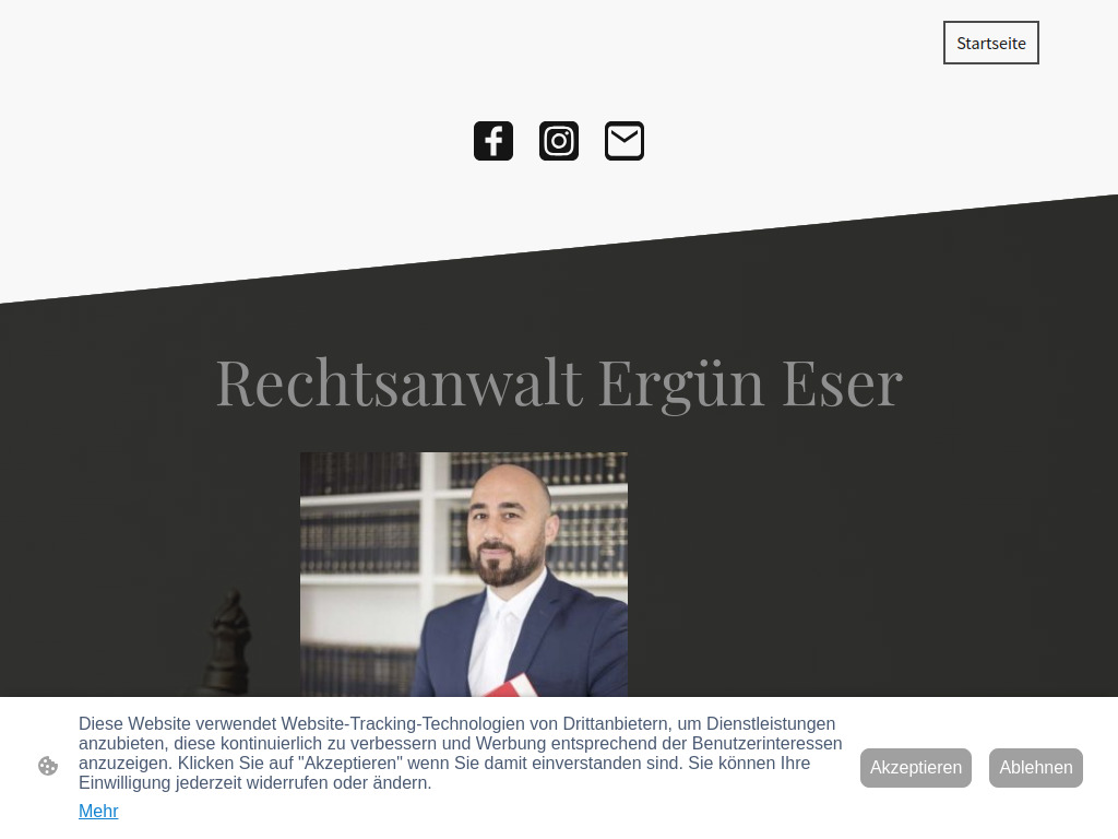 Website von Rechtsanwalt Ergün Eser in Kassel