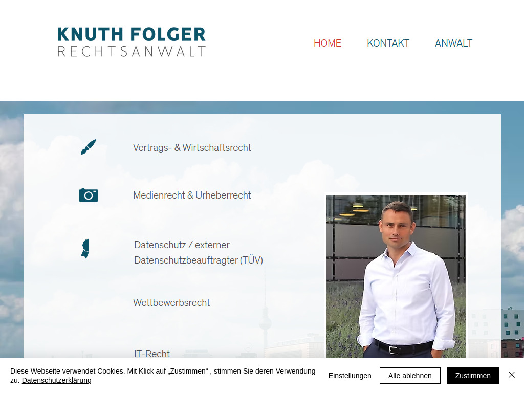 Website von Rechtsanwalt Knuth Folger