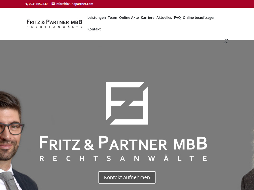 Website von Fritz & Partner Rechtsanwälte Regensburg in Regensburg