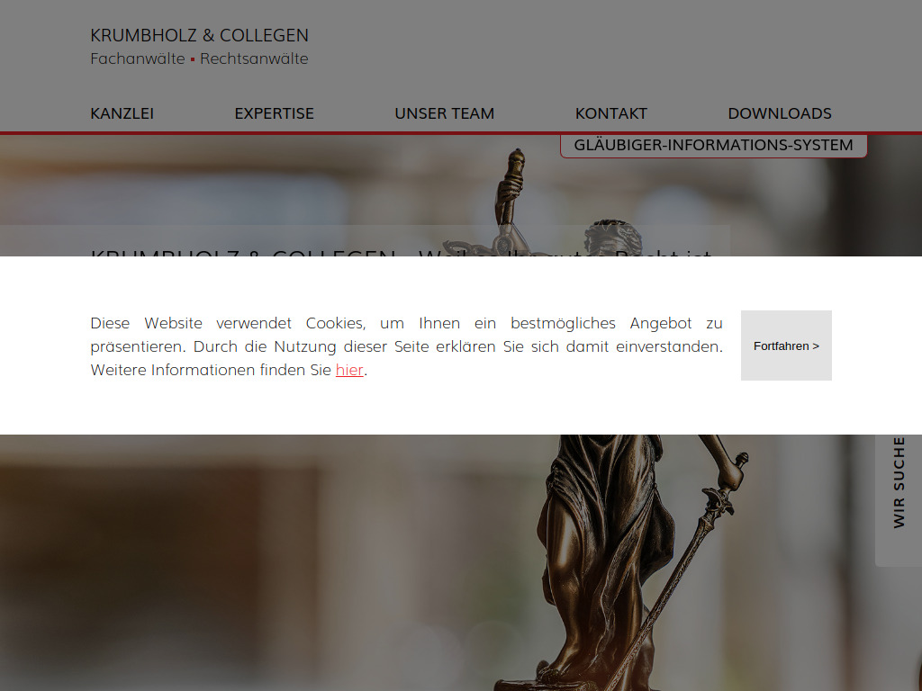 Website von Rechtsanwalt Bernd Krumbholz in Gera