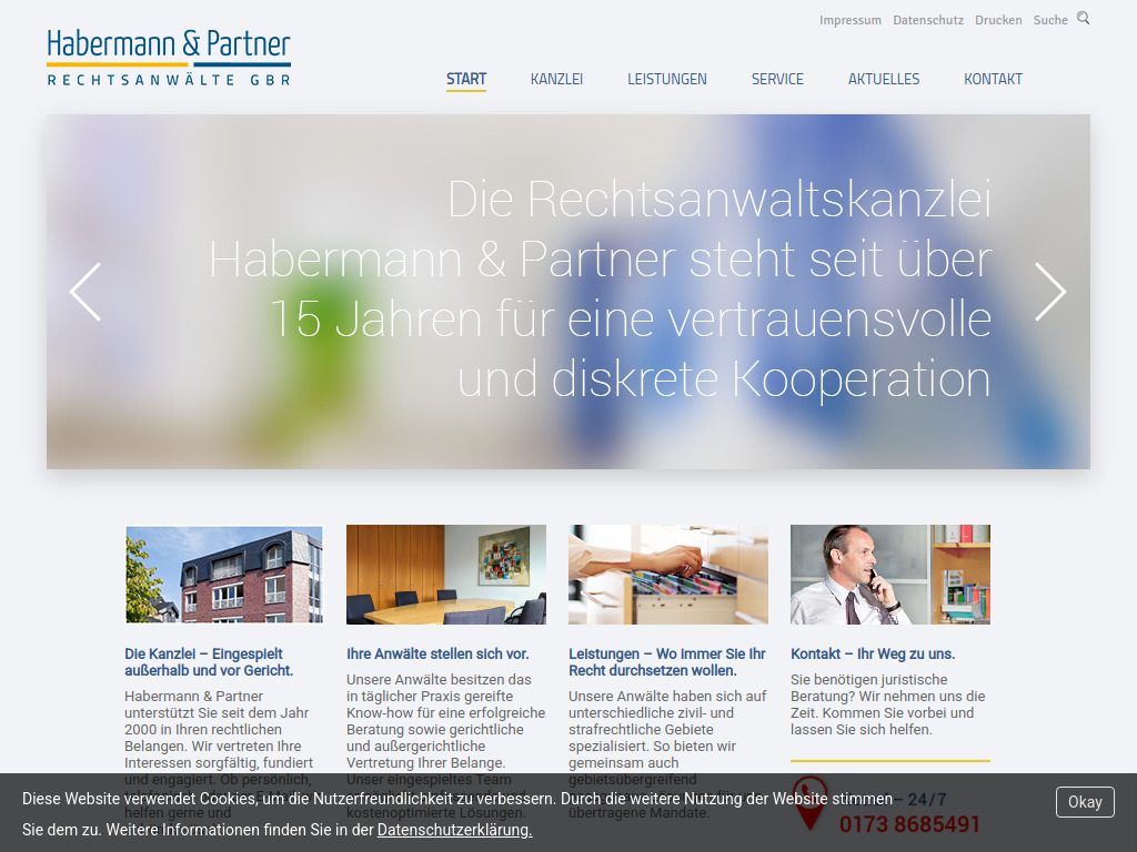Website von Habermann & Partner in Eitorf